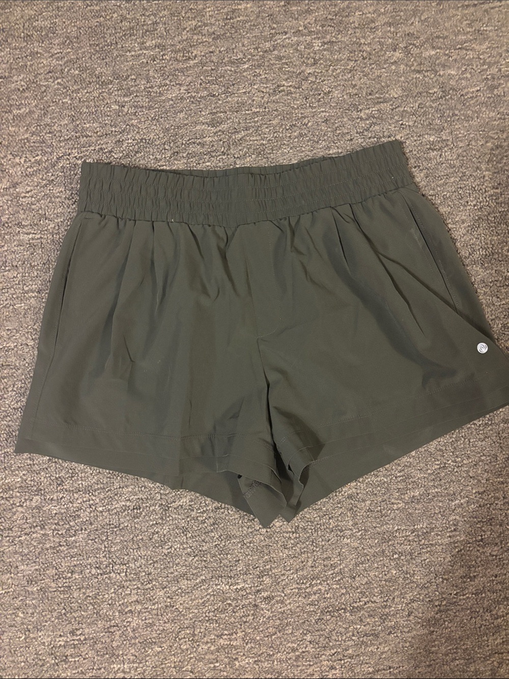 Apana Olive Athletic Running Shorts